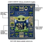 custom navy midshipmen yody baby pattern blue quilt blanket best selling