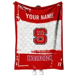 custom nc state wolfpack grunge patch red white quilt blanket best selling