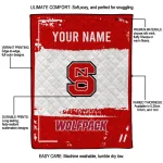 custom nc state wolfpack grunge patch red white quilt blanket best selling