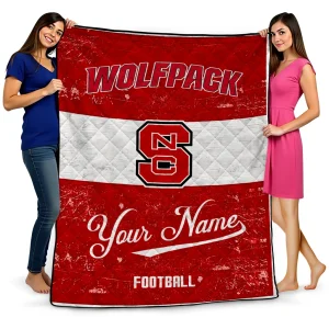 custom nc state wolfpack hibiscus burst red white quilt blanket best selling