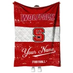 custom nc state wolfpack hibiscus burst red white quilt blanket best selling