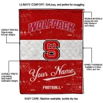custom nc state wolfpack hibiscus burst red white quilt blanket best selling