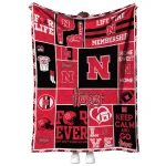 custom nebraska cornhuskers helmet passion red quilt blanket best selling