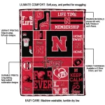 custom nebraska cornhuskers helmet passion red quilt blanket best selling