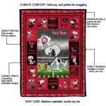 custom nebraska cornhuskers snoopy coach red quilt blanket best selling