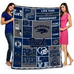 custom nevada wolf pack helmet passion blue quilt blanket best selling