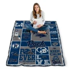 custom nevada wolf pack helmet passion blue quilt blanket best selling