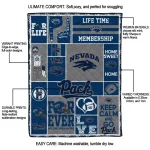 custom nevada wolf pack helmet passion blue quilt blanket best selling