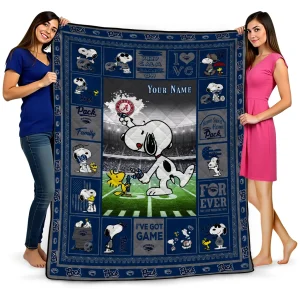custom nevada wolf pack snoopy coach blue quilt blanket best selling