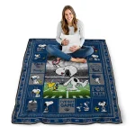 custom nevada wolf pack snoopy coach blue quilt blanket best selling