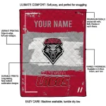 custom new mexico lobos grunge patch red white quilt blanket best selling