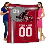 custom new mexico lobos helmet theme red quilt blanket best selling
