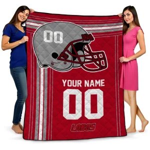 custom new mexico lobos helmet theme red quilt blanket best selling