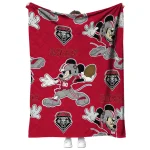 custom new mexico lobos mickey football red quilt blanket best selling