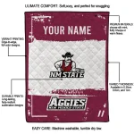 custom new mexico state aggies grunge patch crimson white quilt blanket best selling