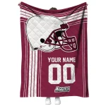 custom new mexico state aggies helmet theme crimson quilt blanket best selling