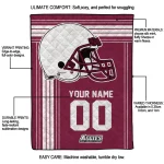 custom new mexico state aggies helmet theme crimson quilt blanket best selling
