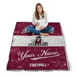 custom new mexico state aggies hibiscus burst crimson white quilt blanket best selling