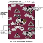 custom new mexico state aggies mickey football crimson quilt blanket best selling