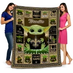 custom new orleans saints yody baby pattern gold quilt blanket best selling