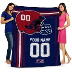Custom New York Giants Helmet Theme Blue Quilt Blanket 1 custom new york giants helmet theme blue quilt blanket best selling