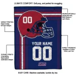custom new york giants helmet theme blue quilt blanket best selling