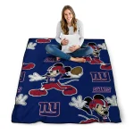 custom new york giants mickey football blue quilt blanket best selling
