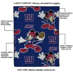 custom new york giants mickey football blue quilt blanket best selling