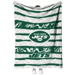 custom new york jets layered florals green white quilt blanket best selling