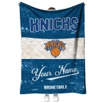 custom new york knicks helmet fan blue white quilt blanket best selling
