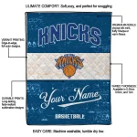 custom new york knicks helmet fan blue white quilt blanket best selling