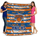 Custom New York Knicks Layered Florals Blue White Quilt Blanket 1 custom new york knicks layered florals blue white quilt blanket best selling