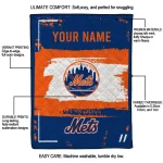 custom new york mets grunge patch blue white quilt blanket best selling