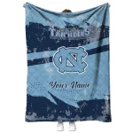 custom north carolina tar heels brushstroke layers light blue quilt blanket best selling