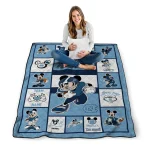 custom north carolina tar heels mickey crimson light blue white quilt blanket best selling