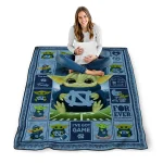 custom north carolina tar heels yody baby pattern light blue quilt blanket best selling