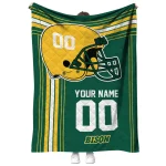 custom north dakota state bison helmet theme green quilt blanket best selling