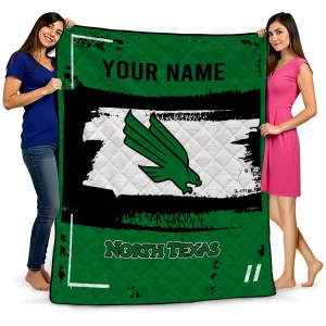 custom north texas mean green grunge patch green white quilt blanket best selling