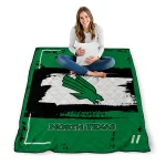 custom north texas mean green grunge patch green white quilt blanket best selling