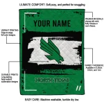 custom north texas mean green grunge patch green white quilt blanket best selling