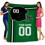 custom north texas mean green helmet theme green quilt blanket best selling