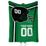 custom north texas mean green helmet theme green quilt blanket best selling