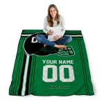 custom north texas mean green helmet theme green quilt blanket best selling