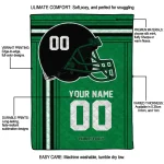 custom north texas mean green helmet theme green quilt blanket best selling