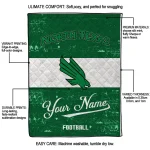 custom north texas mean green hibiscus burst green white quilt blanket best selling