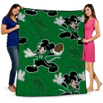 custom north texas mean green mickey football green quilt blanket best selling