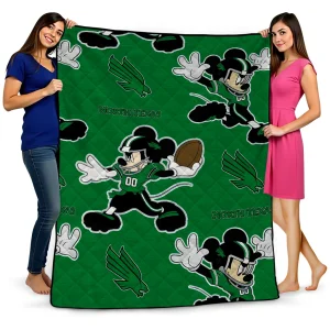 custom north texas mean green mickey football green quilt blanket best selling