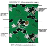 custom north texas mean green mickey football green quilt blanket best selling