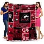 Custom Northern Illinois Huskies Helmet Passion Red Quilt Blanket 1 custom northern illinois huskies helmet passion red quilt blanket best selling