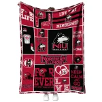 custom northern illinois huskies helmet passion red quilt blanket best selling